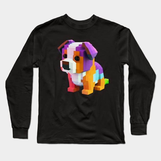 cubedog Long Sleeve T-Shirt by retrocolorz